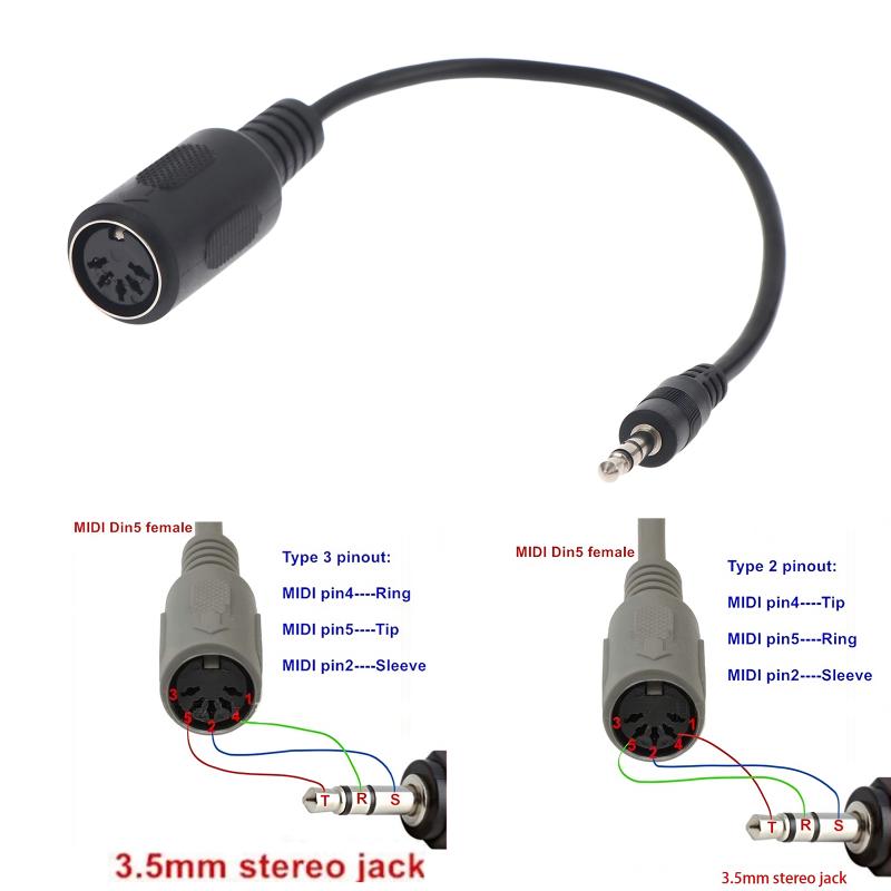 [New] MIDI Din 5 To 3.5mm TRS  - Cable Extension 3.5 review and price