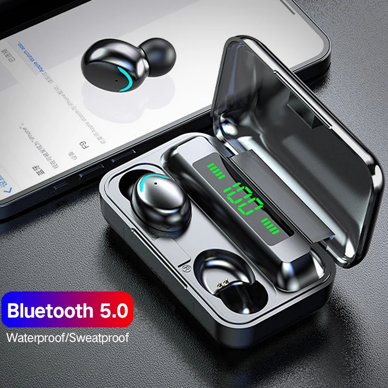 F9 Wireless Headphone TWS Blue - Wireless Earbuds Tws review and price
