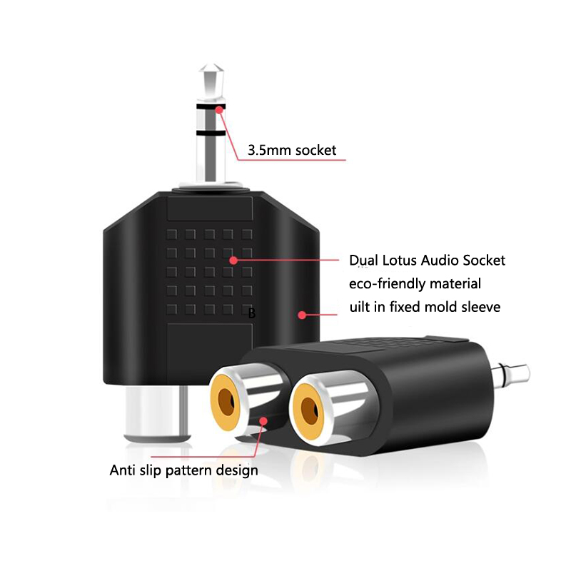 1/2/4pcs 3.5 mm Jack Stereo AU - Earphone Splitter Jack review and price