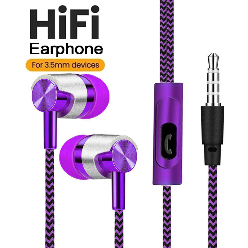 Built In HD Microphone 3.5mm W - Wired Earphone Mic review and price