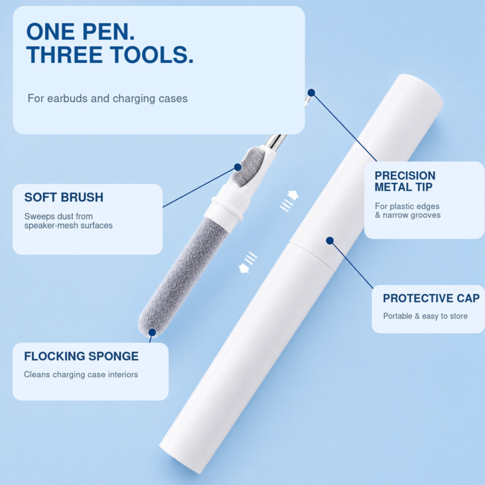 3-in-1 Earbud Cleaning Pen wit - Earbuds Charging Case review and price