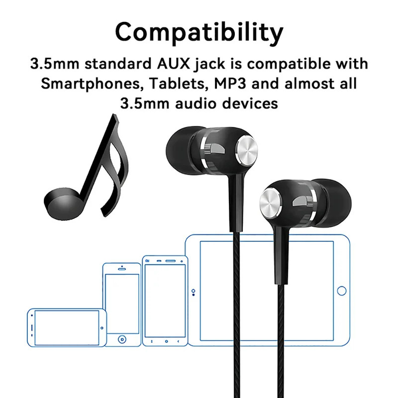 1/2/3/4Pcs 3.5mm Wired Earphon - Wired Earphone Mic review and price