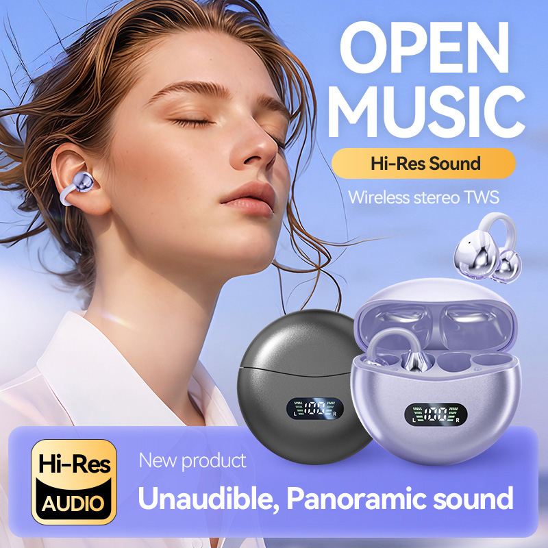 Open Ear Clip Earbuds ENC Wire - Wired Earphone Mic review and price