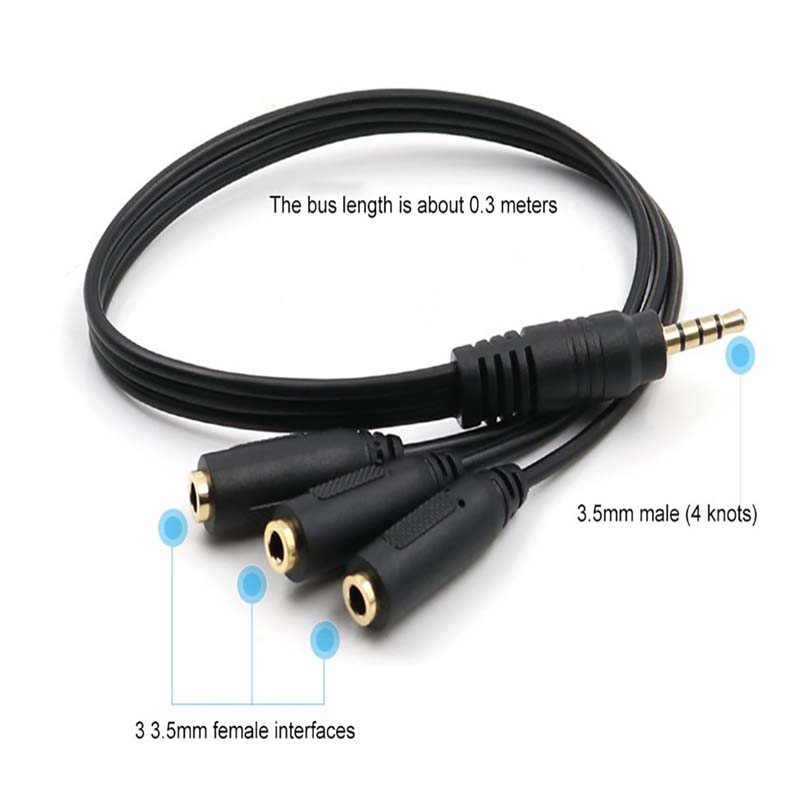 1 Male to 3 Female 3.5mm 3 Way - Earphone Splitter Jack review and price