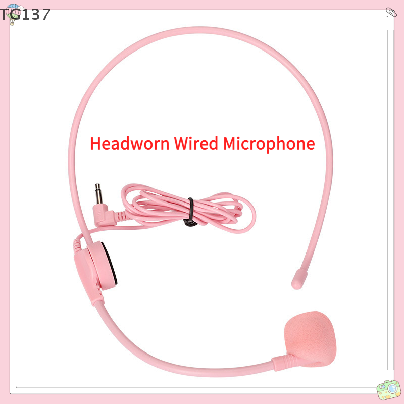 1Pcs 3.5MM Pink Headworn Wired - Wired Earphone Mic review and price