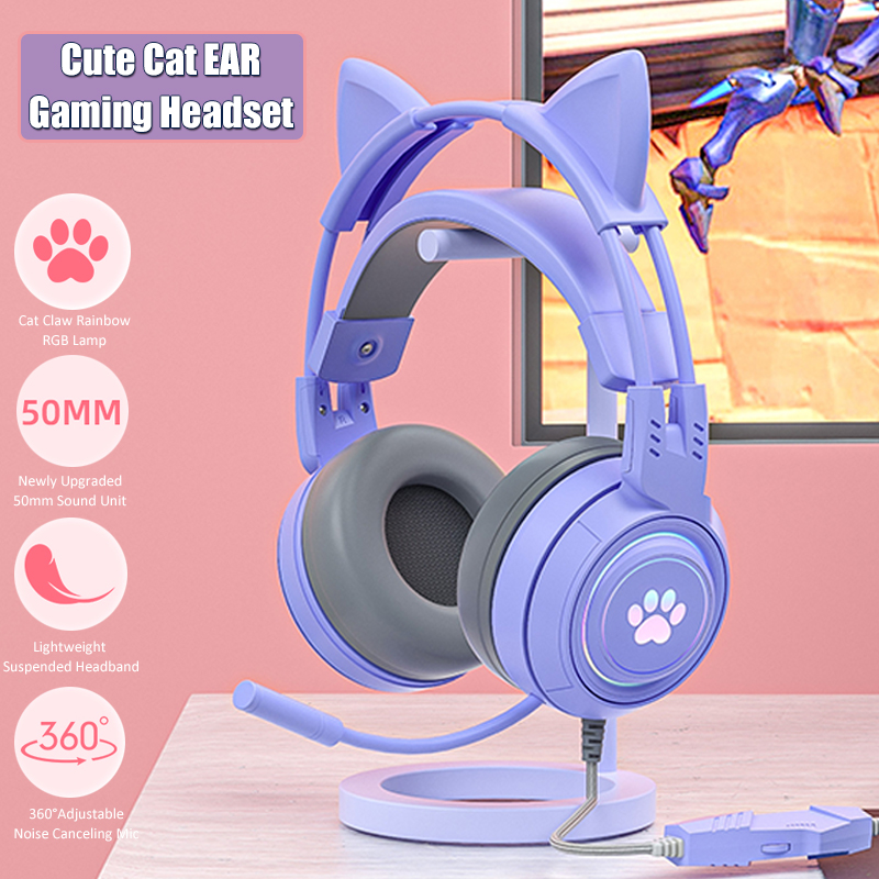 Cute Cat Ear Gaming Headphones - Gaming Headset Rgb review and price