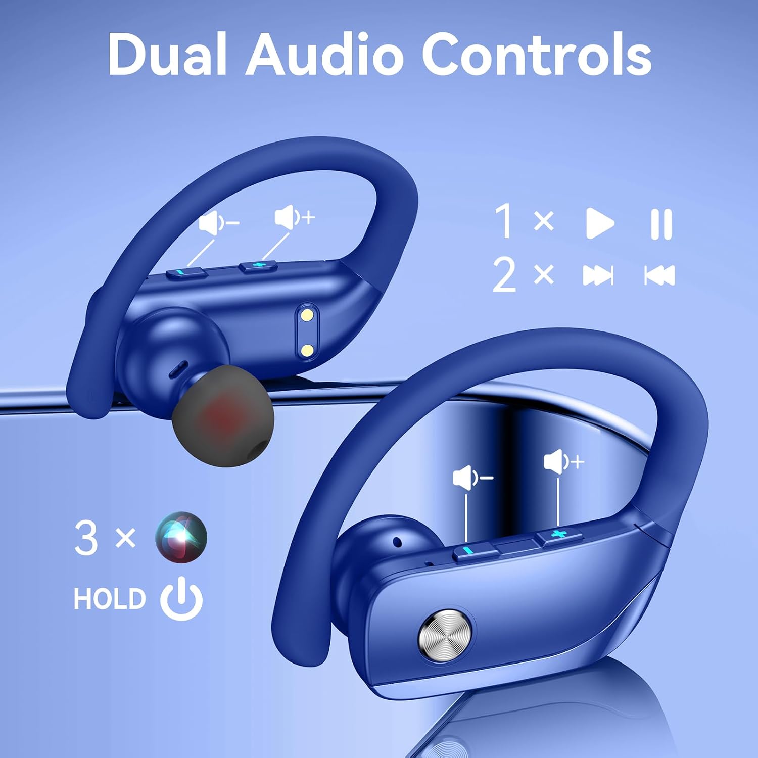 Wireless Earbuds with 80H Play - Sports Earphone Hook review and price